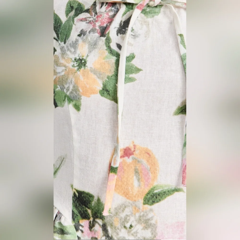 Tach Shisha Linen Floral Maxi Dress Multicolor Size XS - Picture 5 of 15